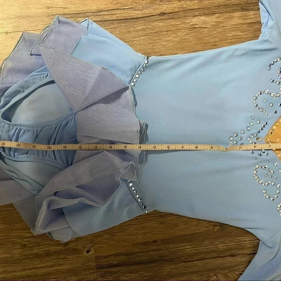 Figure Skating Custom Rhinestone Competition Long Sleeve Dress - Picture 9 of 10